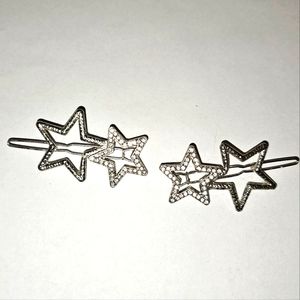 Rhinestone Star Barrettes